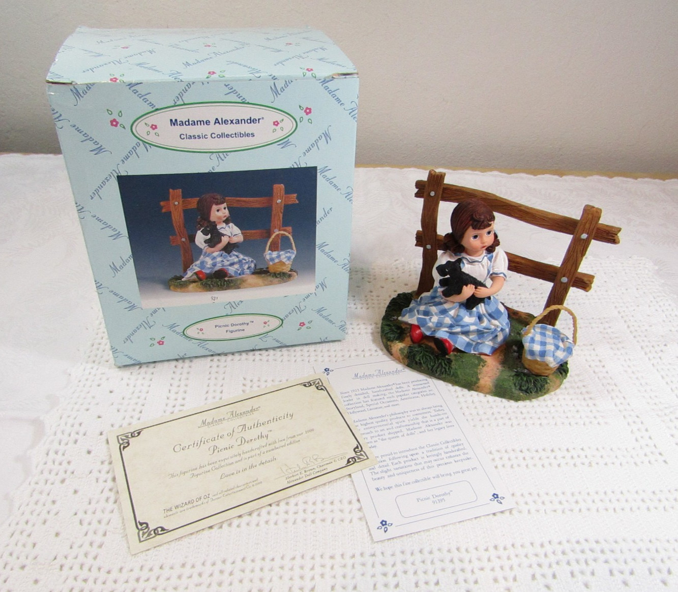 Vintage Madame Alexander Wizard of Oz Picnic Dorothy Resin Figurine/Doll