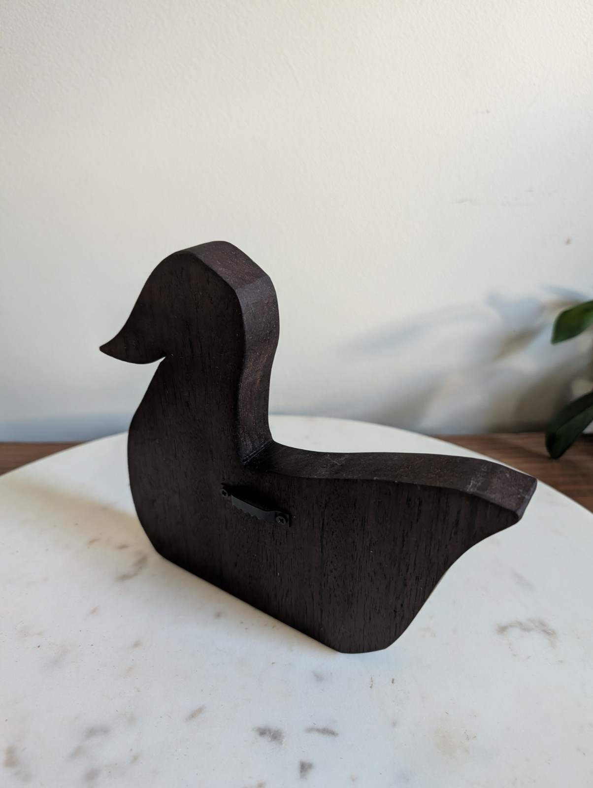 Handmade Wooden Duck Pair Mahogany Walnut Minimalist Bird Carving Decor