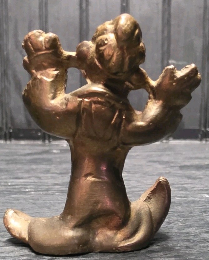 Miniature Pewter Clown Figures Sculpture India Figurines set of 3