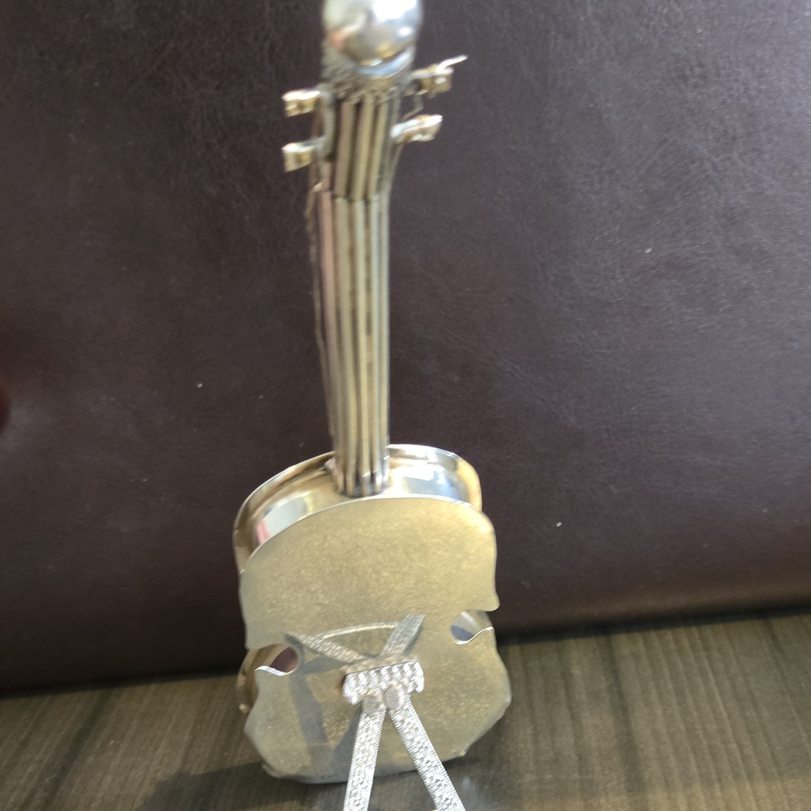 Sterling Silver 925 Violin Figurine handmade