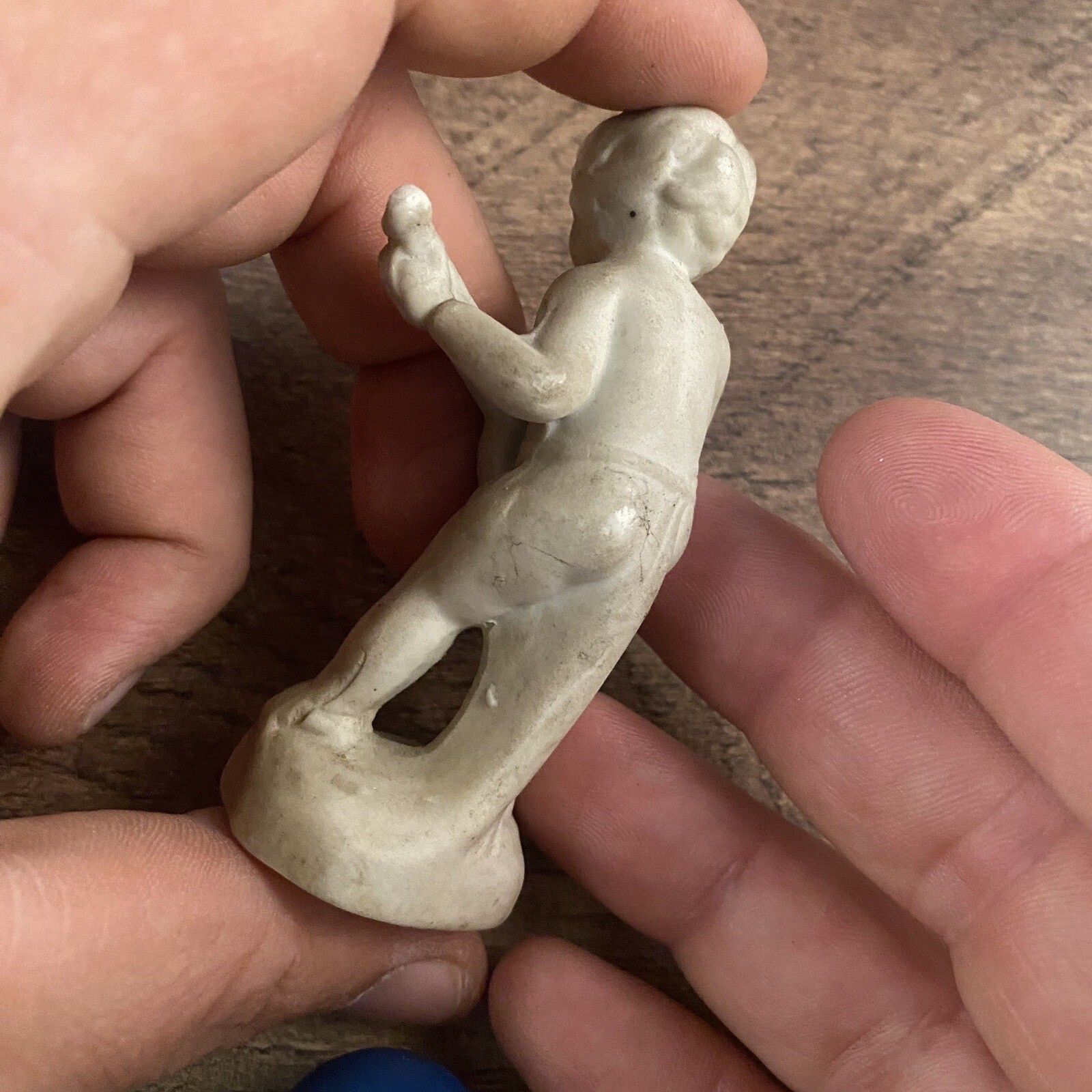 Orlik Germany Porcelain Musician Cherub Bisque Lute Child 1.75″L x 1.25″W x 3″H
