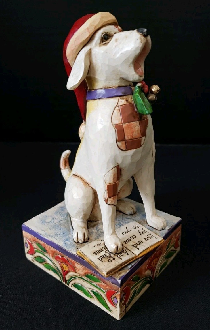 2007 Jim Shore Heartwood Creek “Bark, The Herald Angels Sing” Dog Figurine