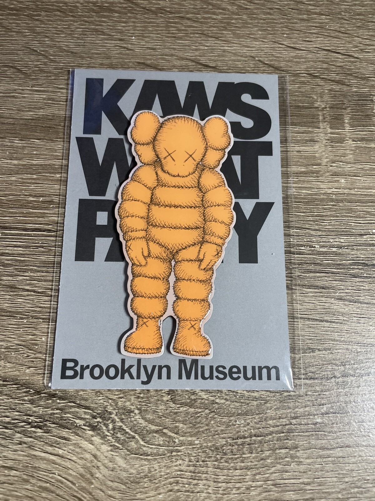 KAWS What Party Companion Magnet Yellow Brooklyn Museum New & Sealed Collectible