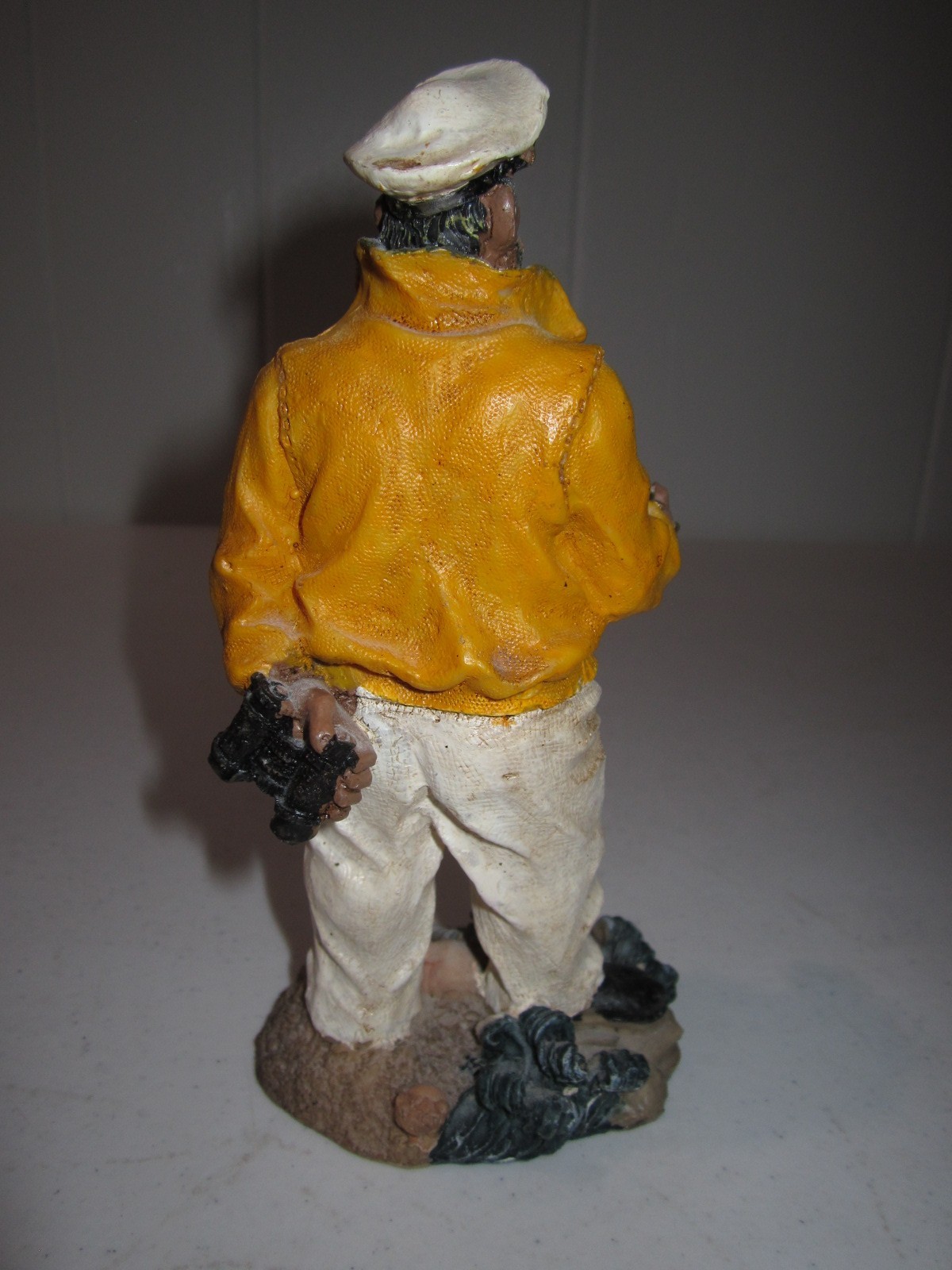 Vintage Folk Art Resin Figure Old Man Nautical Sailor Ship Captain 6”