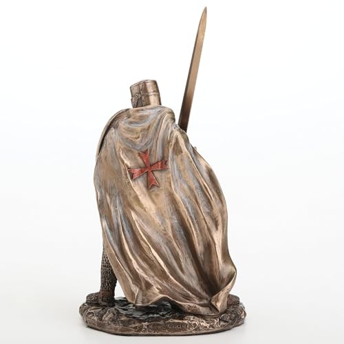 Veronese 7.875″Knights Templar Crusader Sword & Shield Cold Cast Resin Sculpture