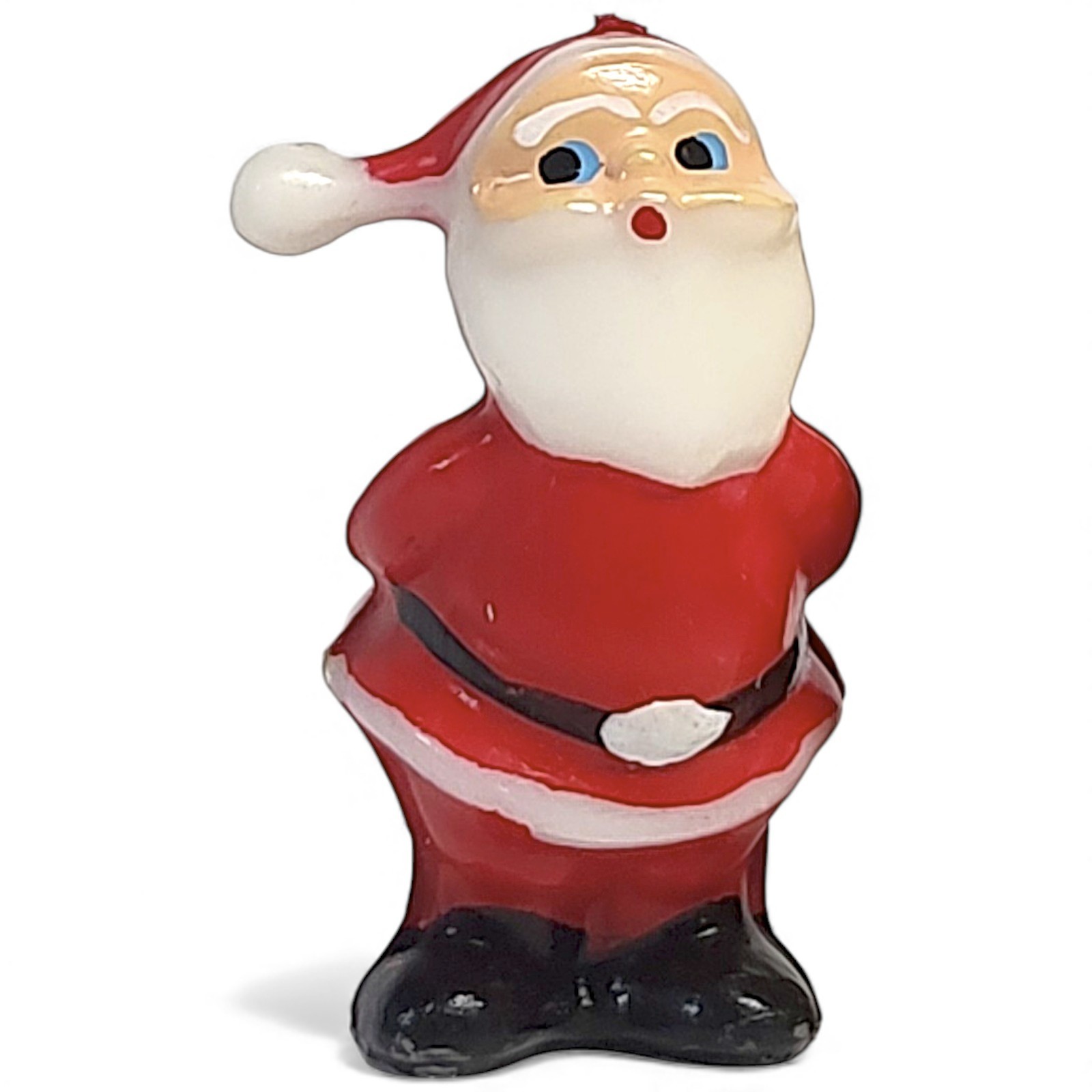 Vintage Santa Claus Plastic Miniature Figurine 1.25″