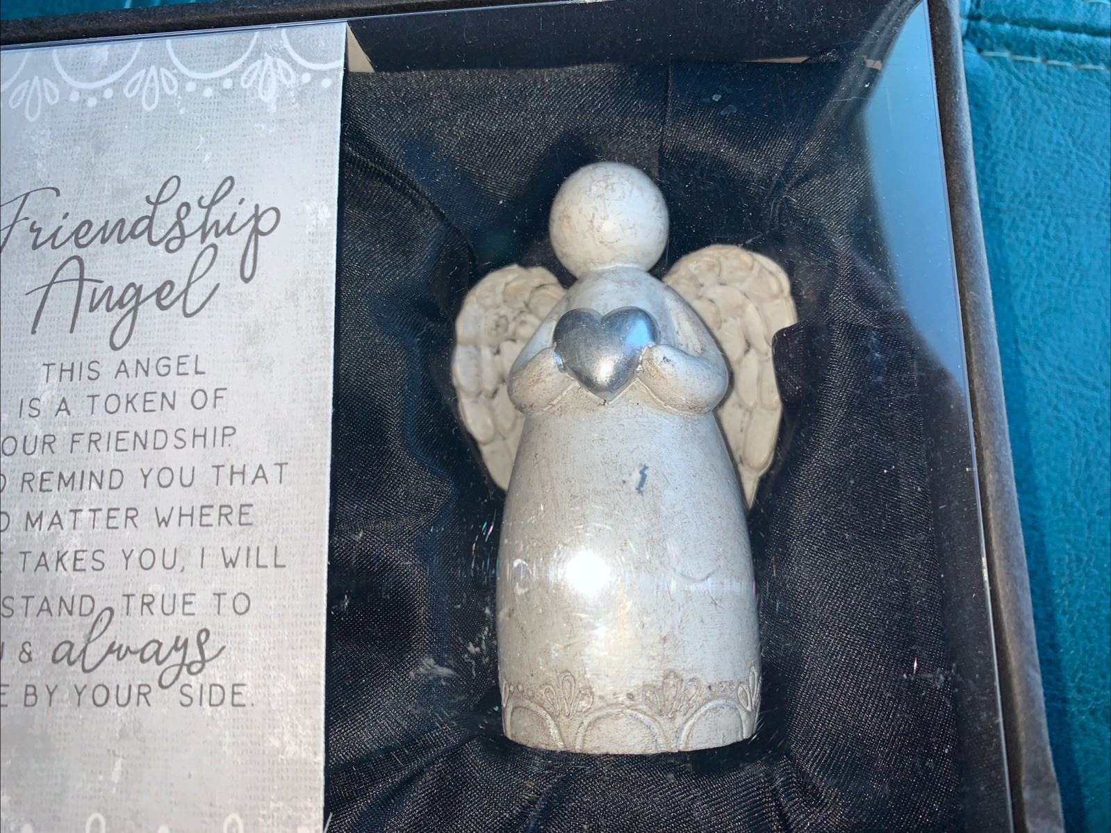 NWT Blessing Angel Packaged Gift Angel Holding Heart Religious Figurine