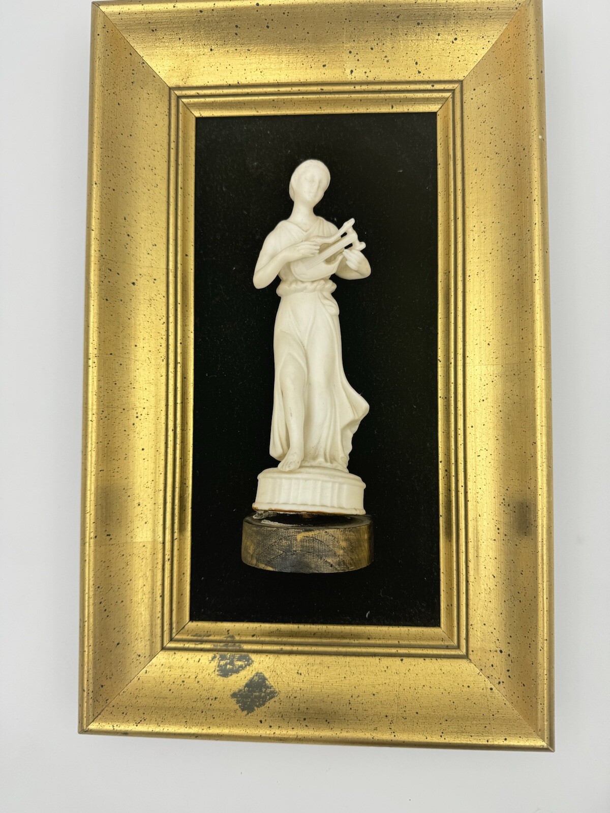B&S Creations Framed Mounted MUSICAL STATUE FIGURINE