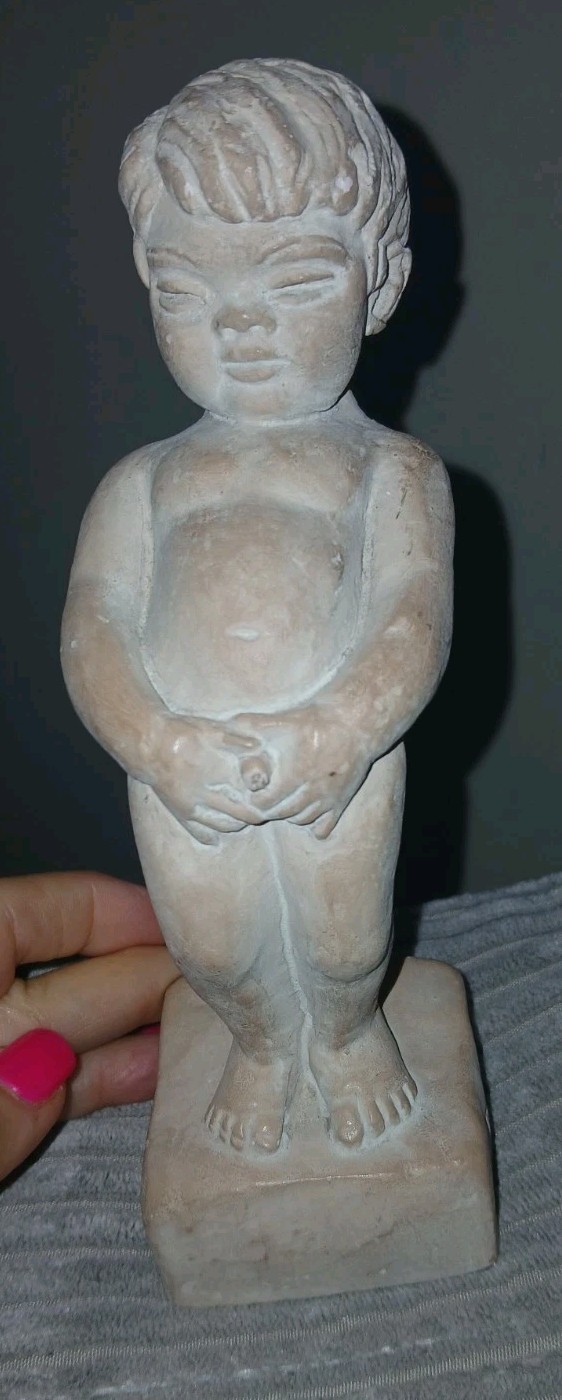 Vintage Austin MIRO MUSULIN Little Boy Sculpture “Dew Drops” 8 Inches 1973