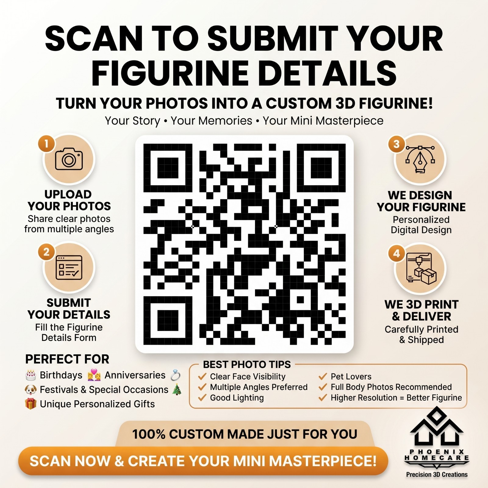 Turn Your Photo Into a 3D Figurine Personalized Couple Gift Statue