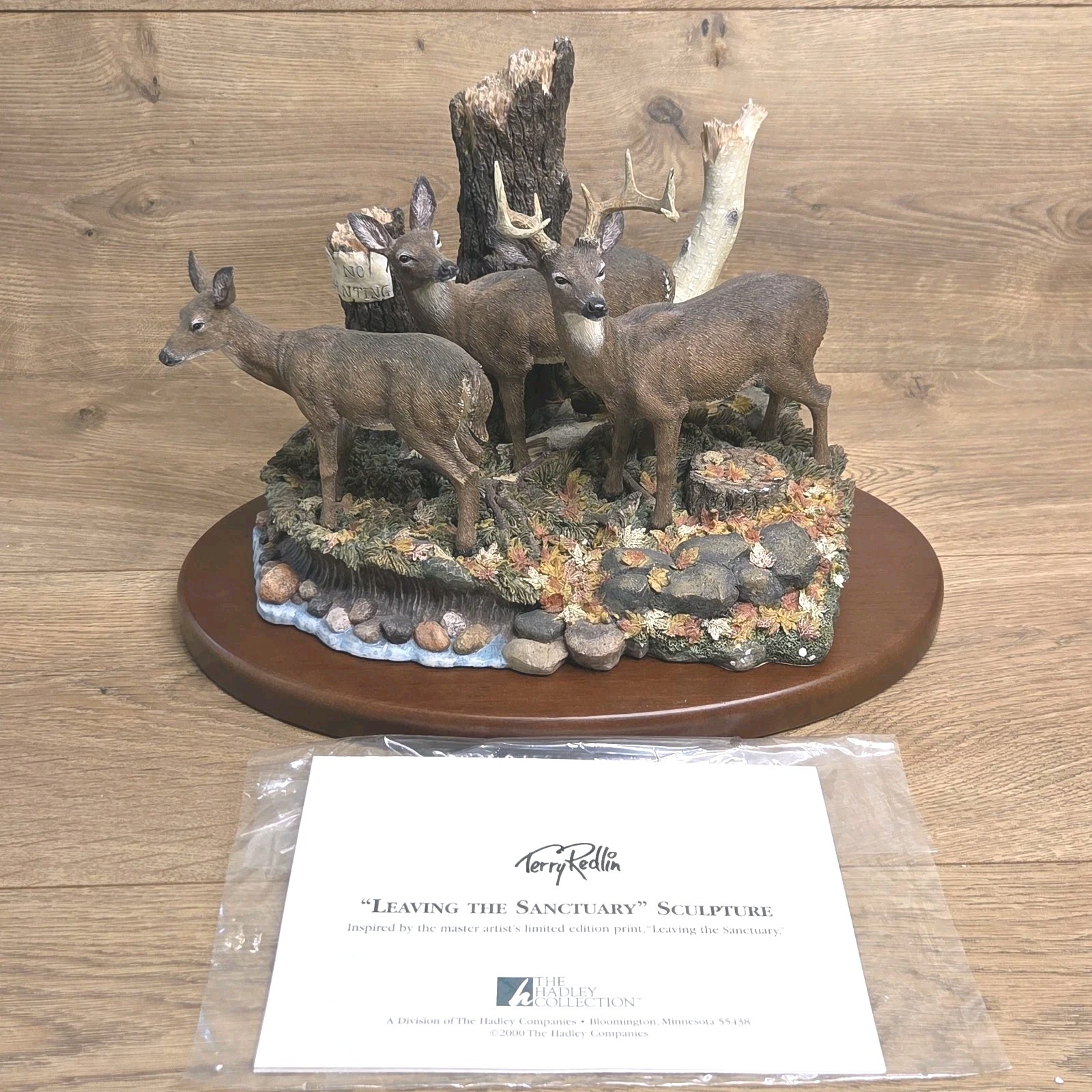Terry Redlin “Leaving the Sanctuary” Whitetail Deer Limited Edition Sculpture