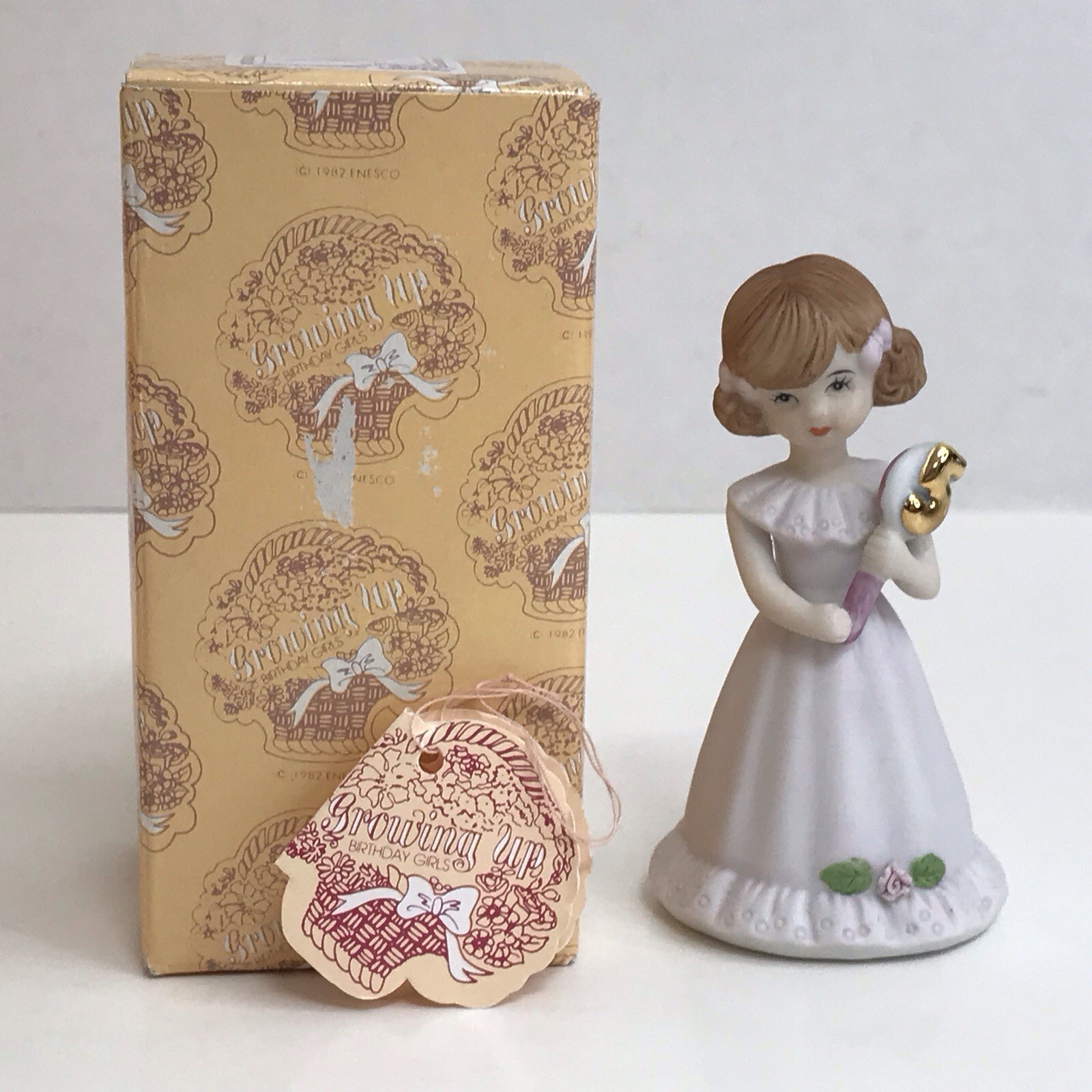 Enesco Growing Up Birthday Girl Baby-16 Years Old Plus Graduation Figure *Read*