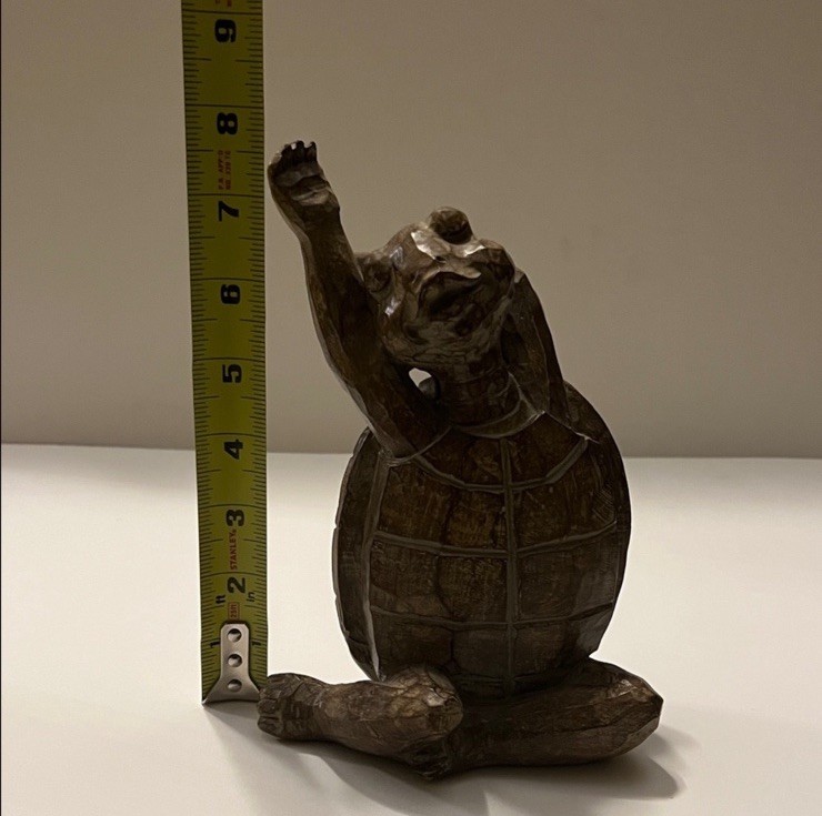 Rare Cracker Barrel Turtle Sculpture Yoga Pose