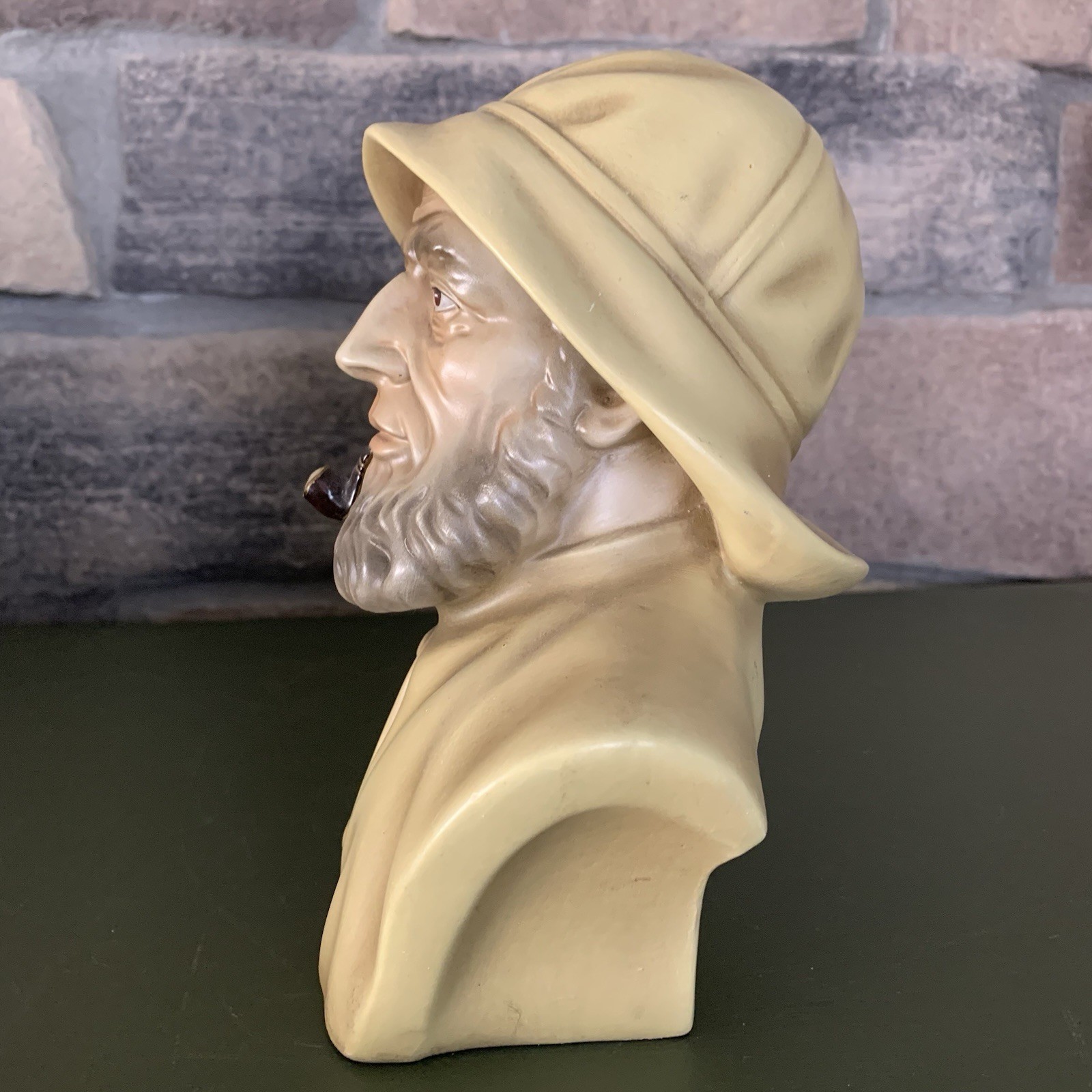 Vintage Mideramic Ceramic Old Sailor Bust – Fisherman with Pipe – Portugal 7.5”