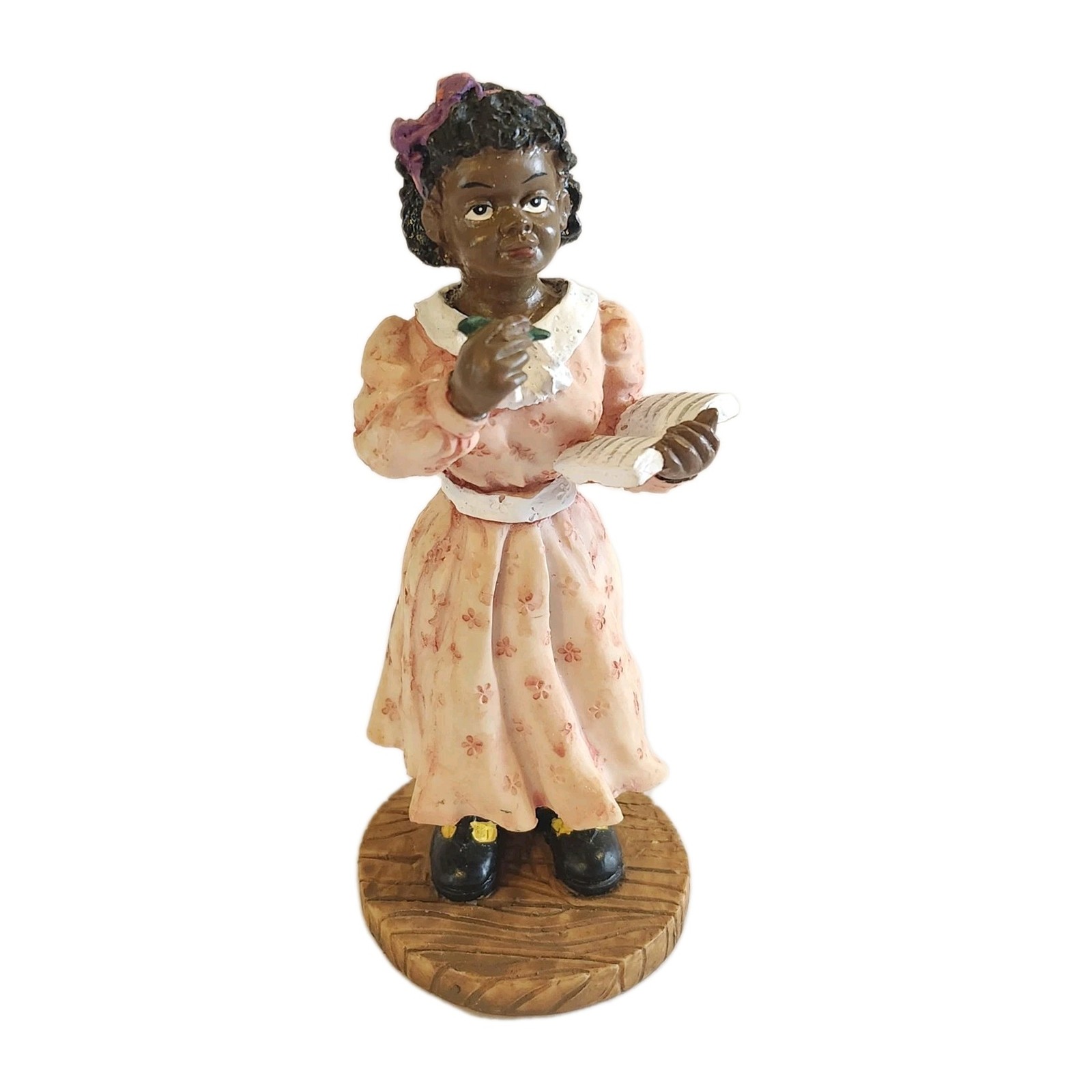 Vtg LMX African American Girl Writing Figurine 1990s
