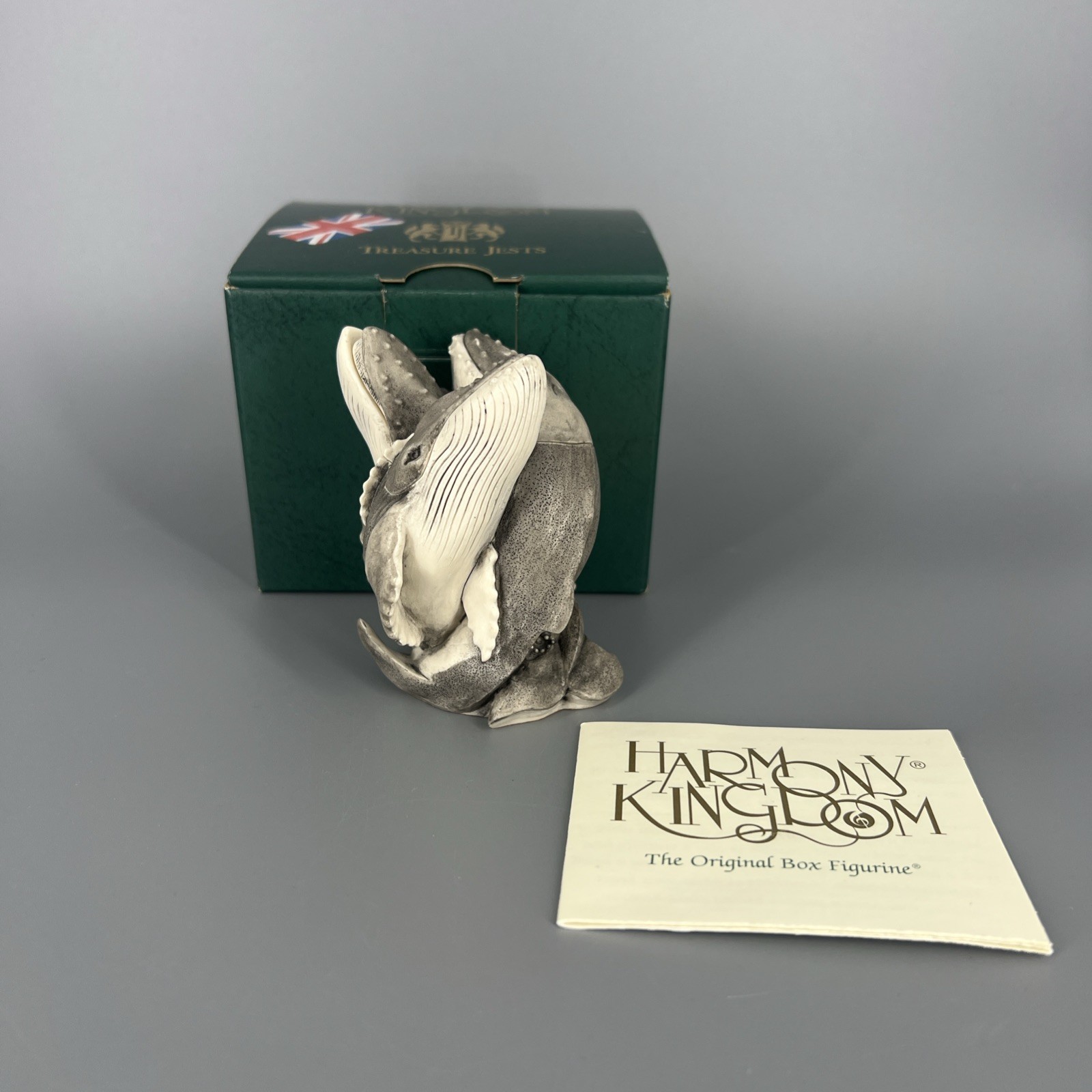 Harmony Kingdom Jump for Joy Figurine Breaching Humpback Whales SIGNED 0543