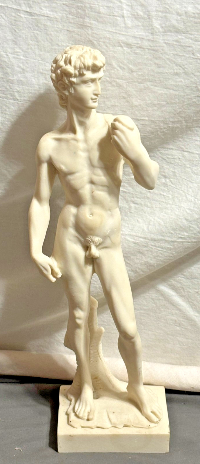 Vtg 11 DAVID nude male sculpture statue figure Michelangelo resin marble UNKNOWN
