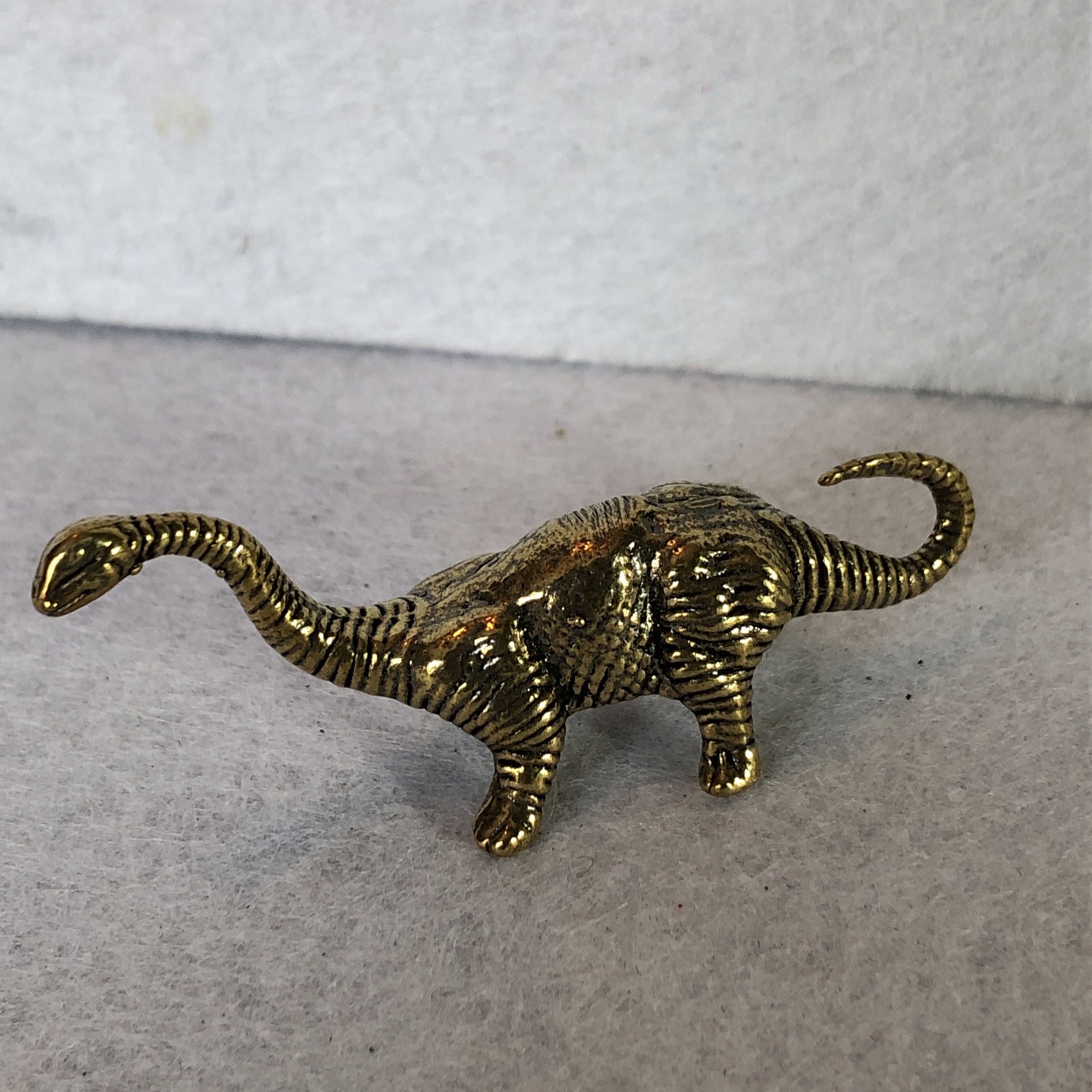 Brass Miniature Dinosaur Figurine Statue / New