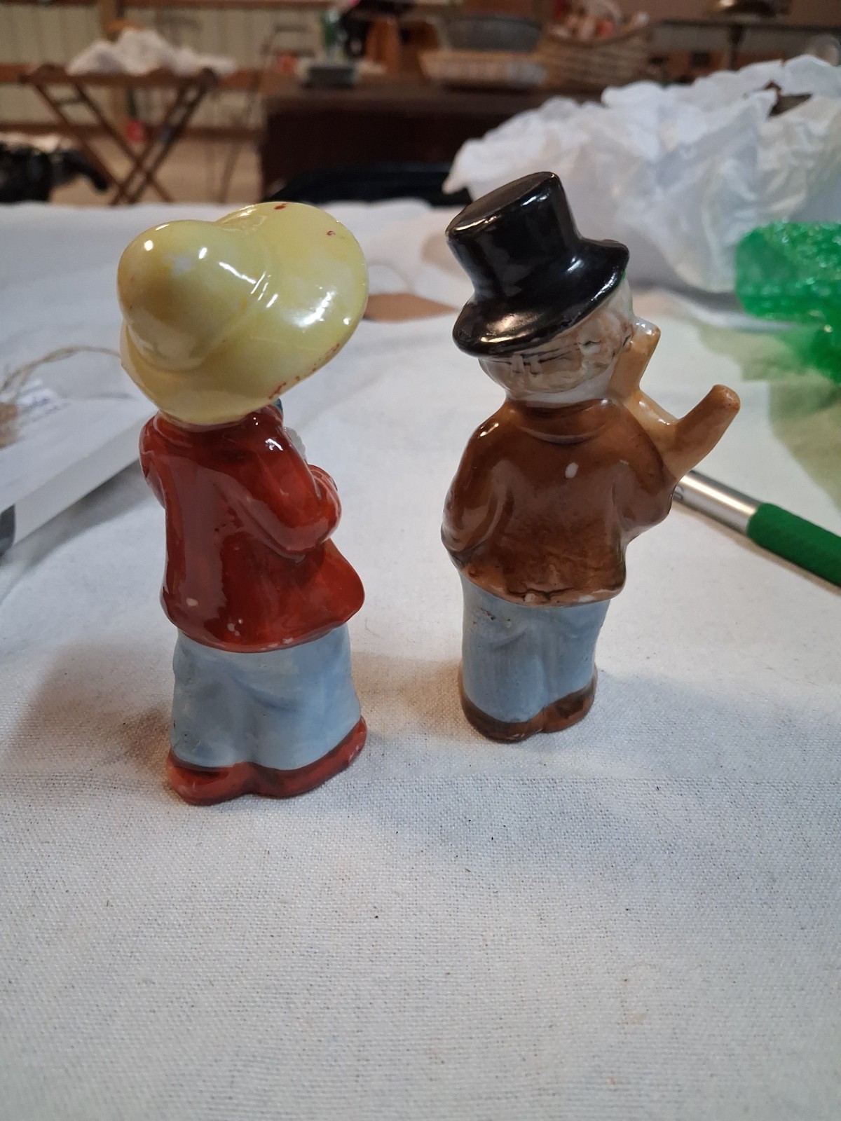 2 Little Boy Figures Made In Japan