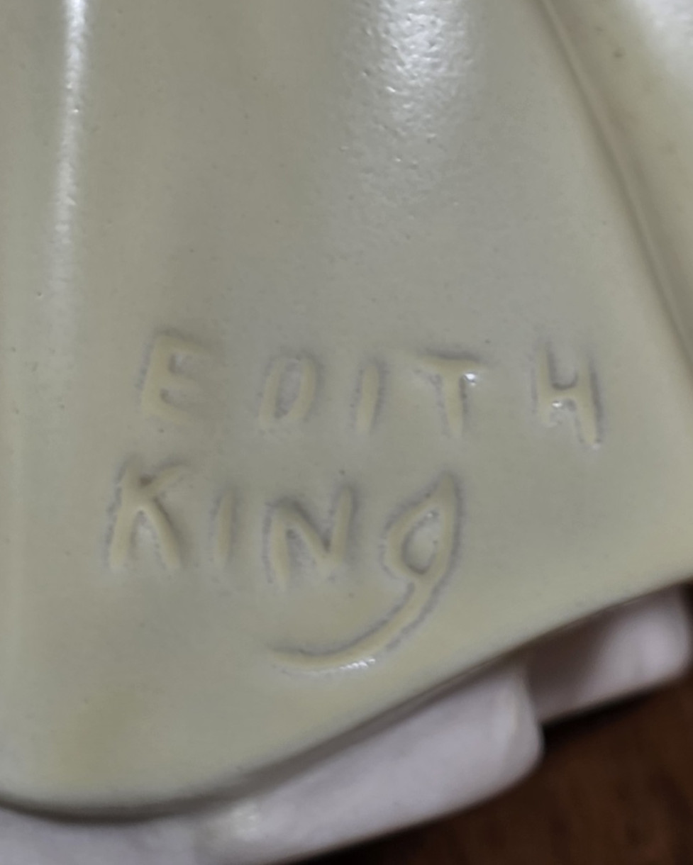VTG MCM Edith King Original Ceramic Lady Figurine Kathy 1951 Coquette Cottagecor