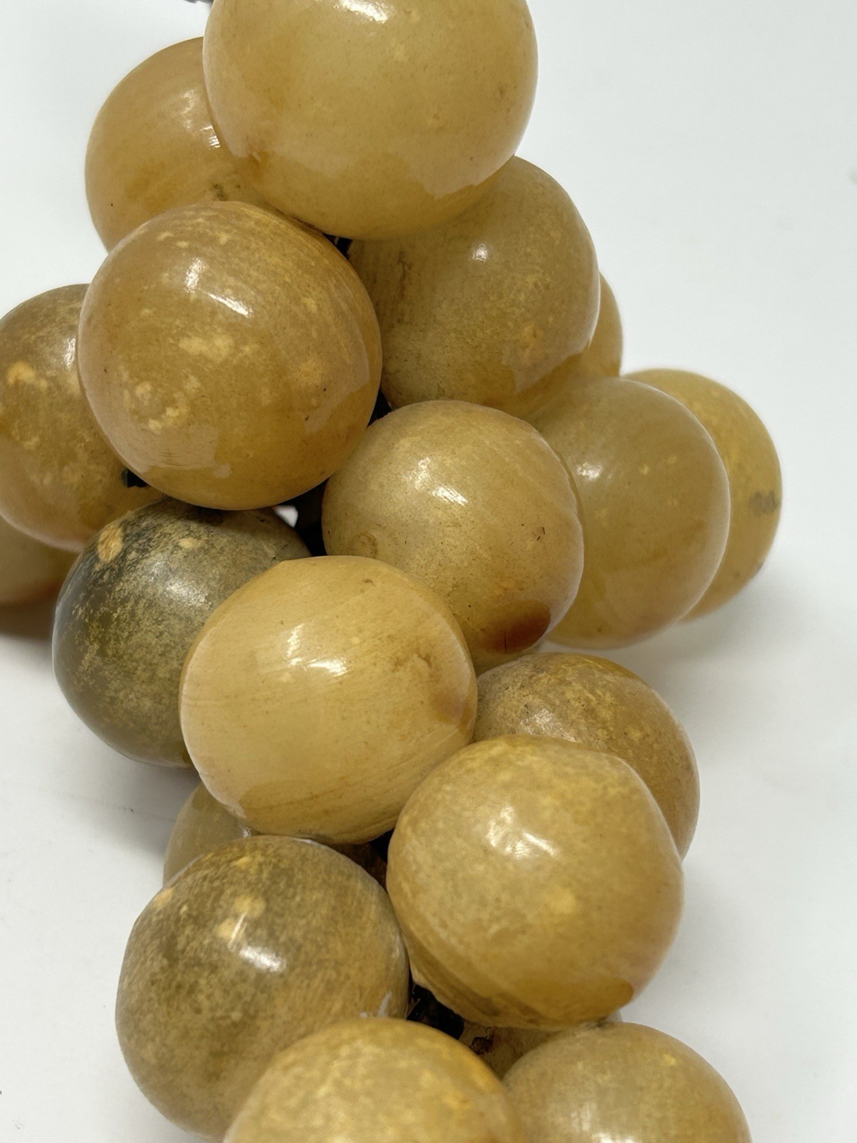 ABF Volterra Italian Alabaster Grapes on Wood 10” – 2 lb, Vintage