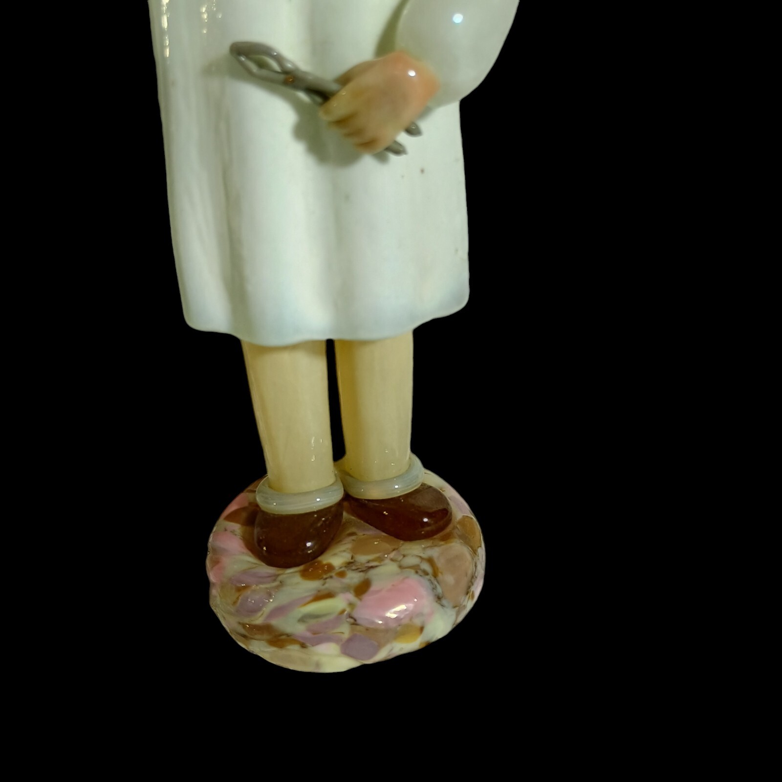 Vintage Czech Occupation Cut Crystal Figural Dentist Man Figurine Sculpture