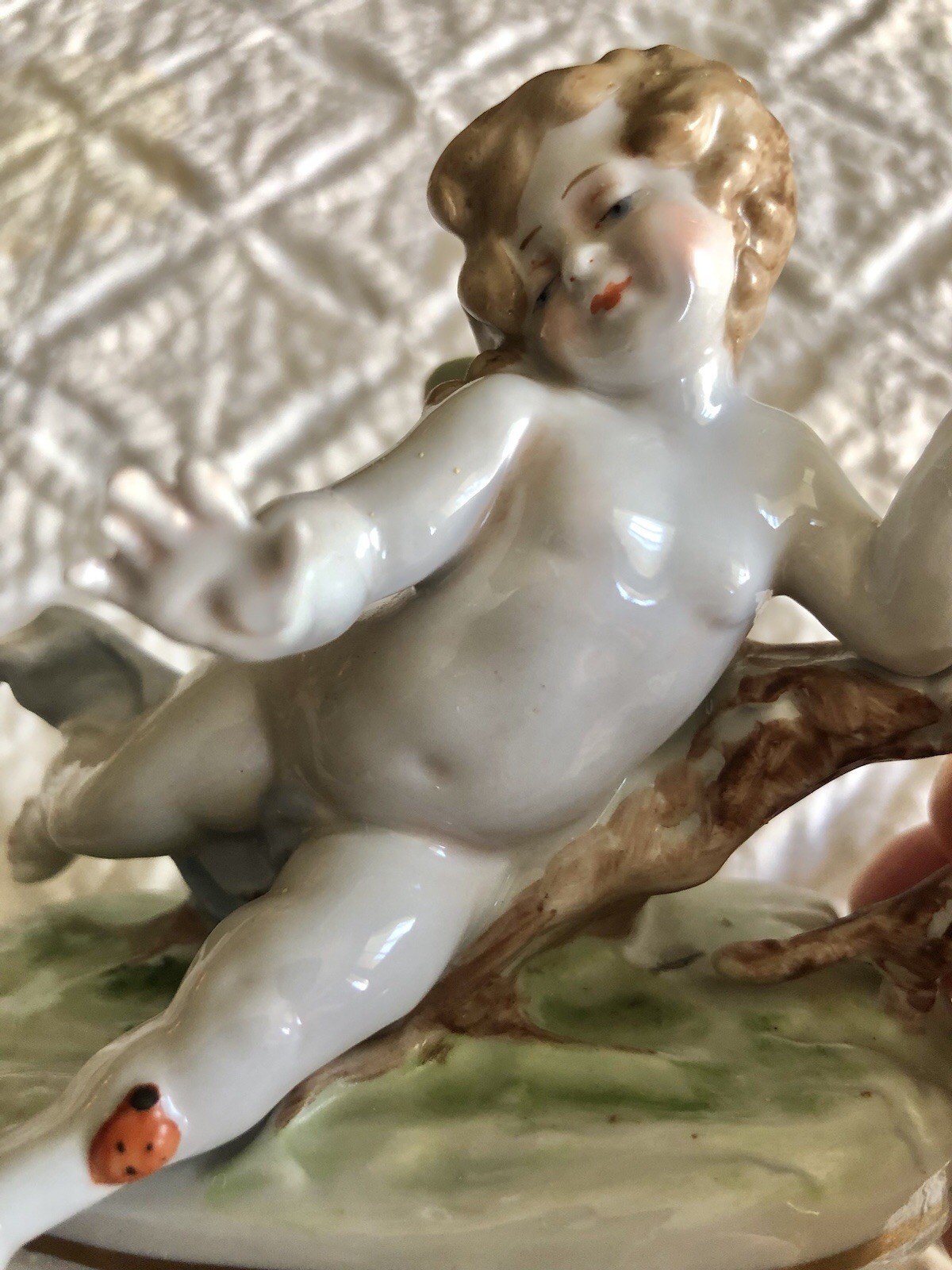 Meissen RARE Cupid Putti Figurine circa 1880s highly collectible