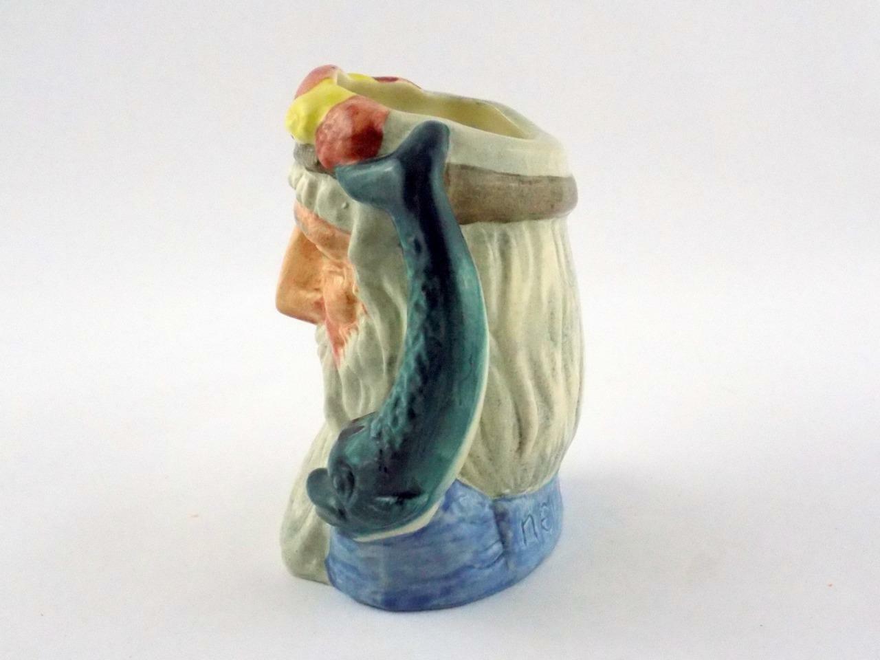 Royal Doulton Toby Jug Neptune 3.75 In Height D6552 COPR 1960 A+ CONDITION