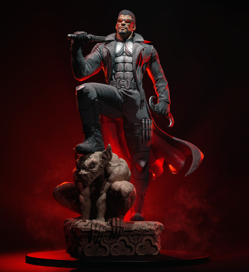 Blade from Marvel Statue Figurine | Superhero Action Figure | 3D Printed Painted