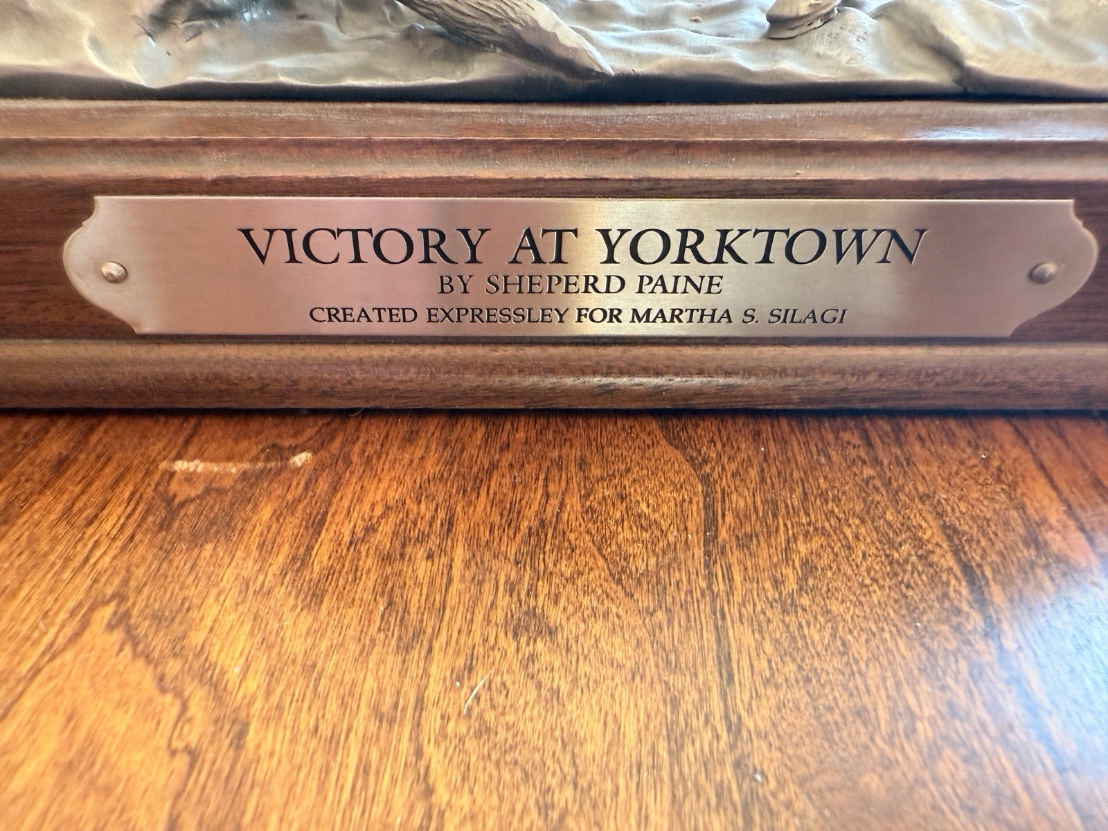 Sheperd Paine Victory at Yorktown Limited Edition Metal Sculpture Wood Base 1981