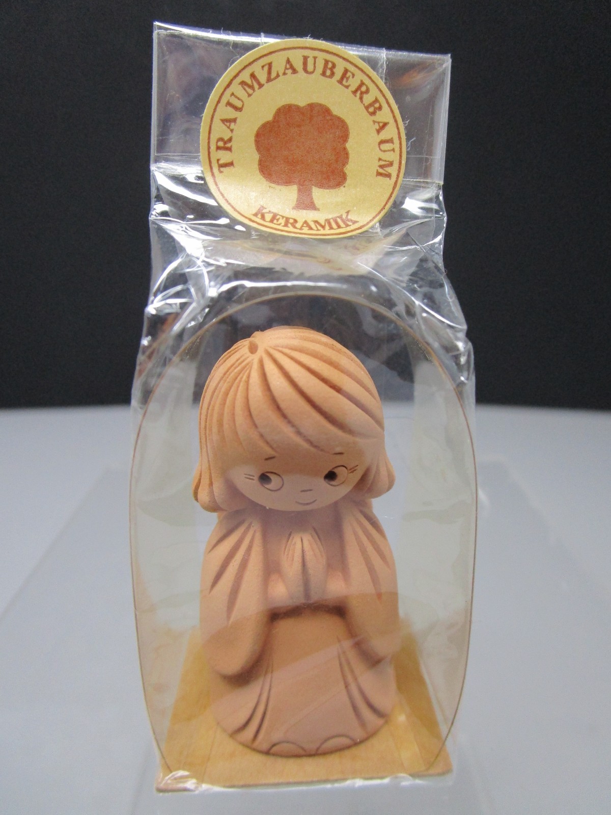Traumzauberbaum Keramik Handmade Guardian Angel Clay Figurine Germany New in Pkg