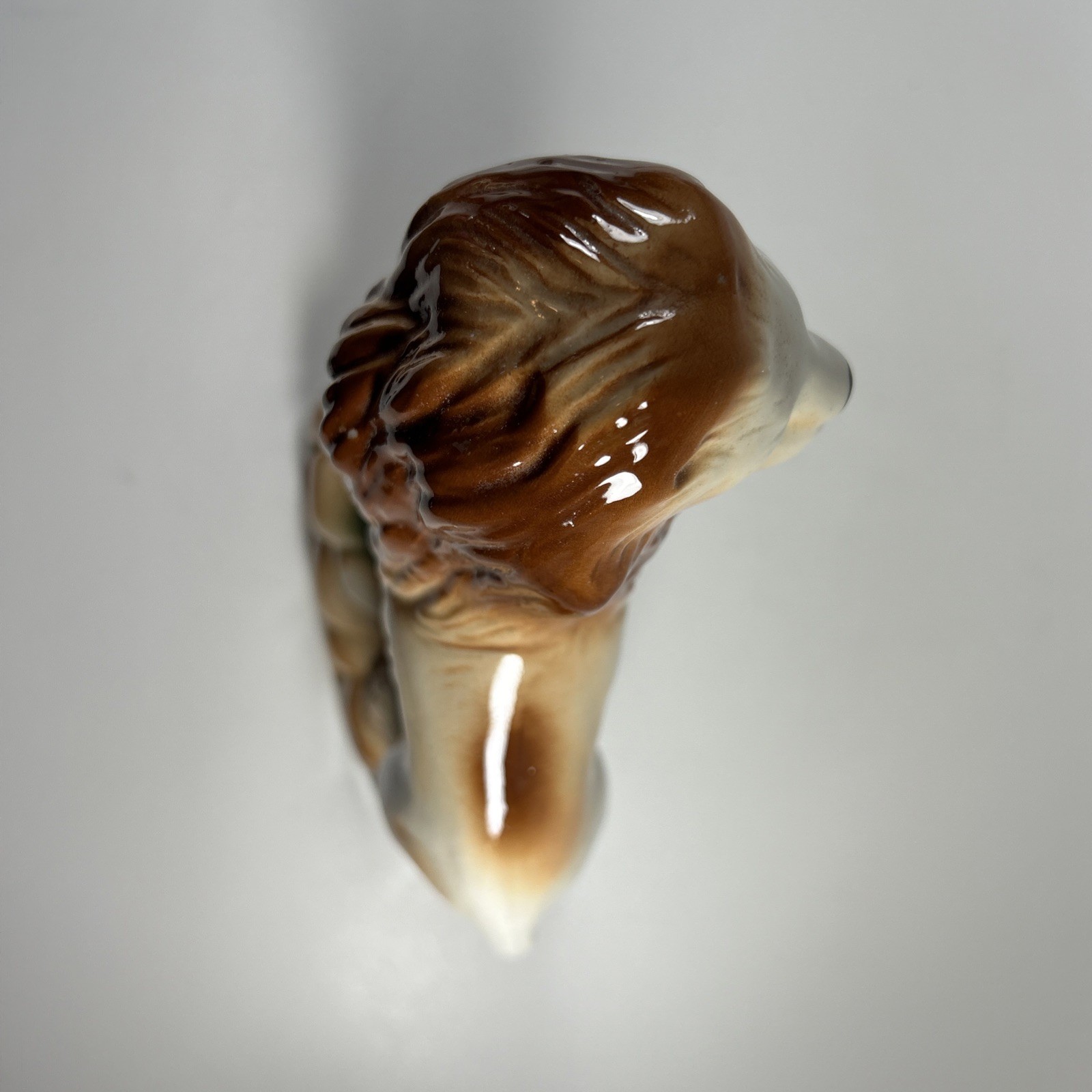 Vintage Mid Century Lusterware Lion Figurine Made In Brazil Figure
