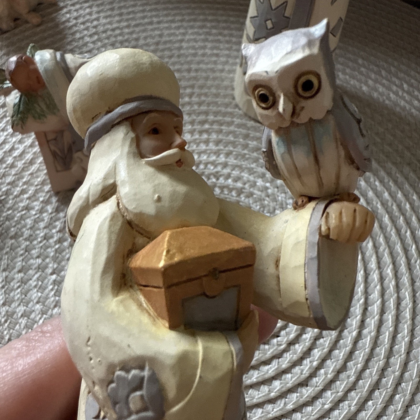 Jim Shore 2016 Nativity Set “We Adore Him” White Woodland 8 Piece Set No Box!