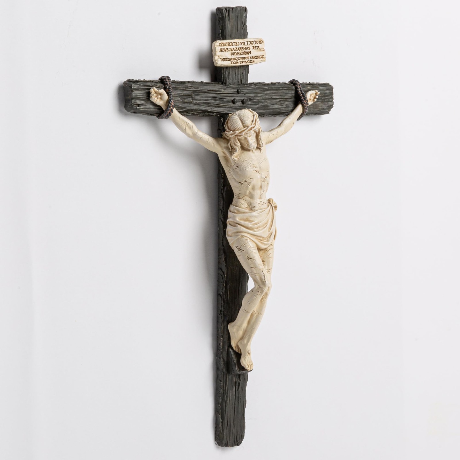 DevotedWalls 10″ H Catholic Realistic Crucifix for Wall,Realistic Jesus Chirs…
