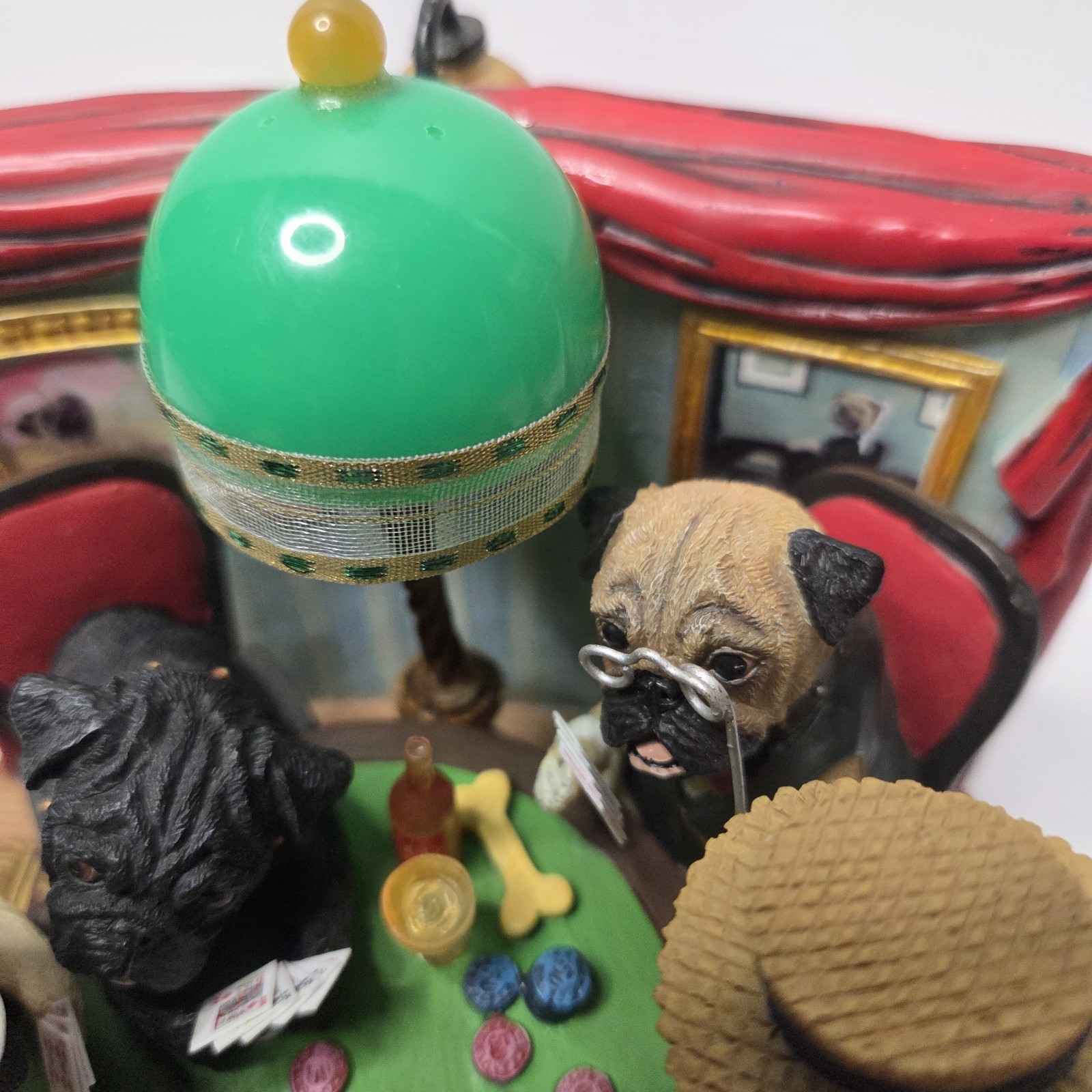 The Poker Playing Pugs Danbury Mint 2006 Retired Figurines Dogs