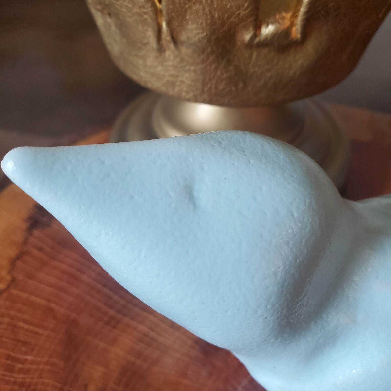 Pair of Art Pottery Bluebirds Handmade Stamped Rustic Matte Glaze Cottage Core