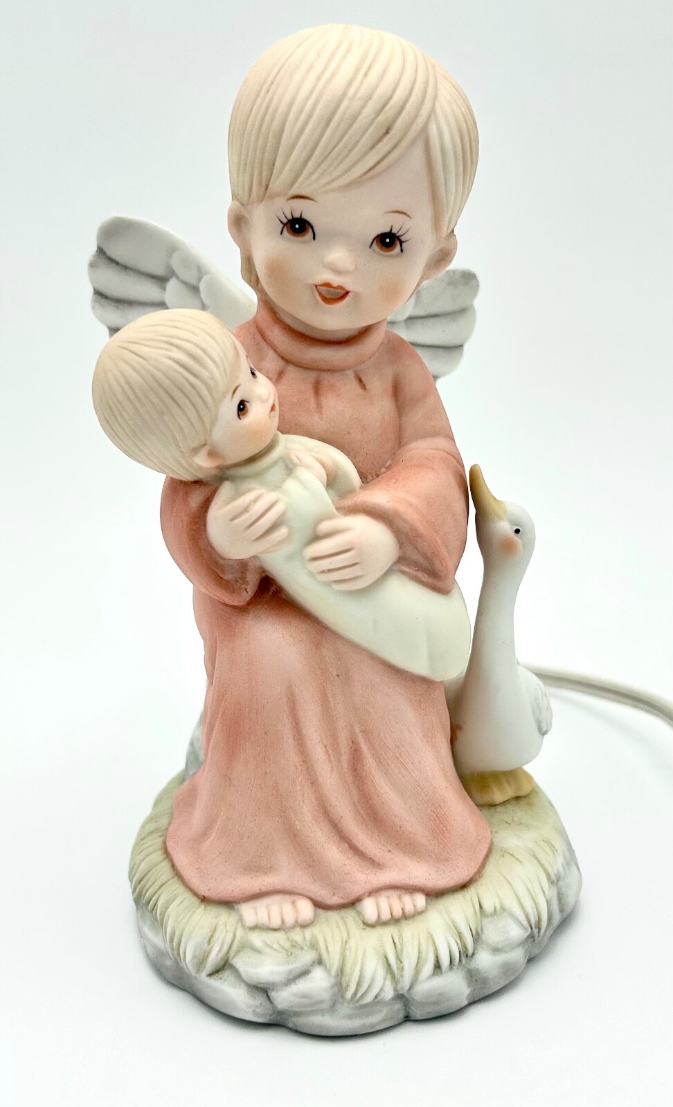 Sanmyro Angels Unlimited Guardian Angel Little Girl Duck PANATION Figurinei