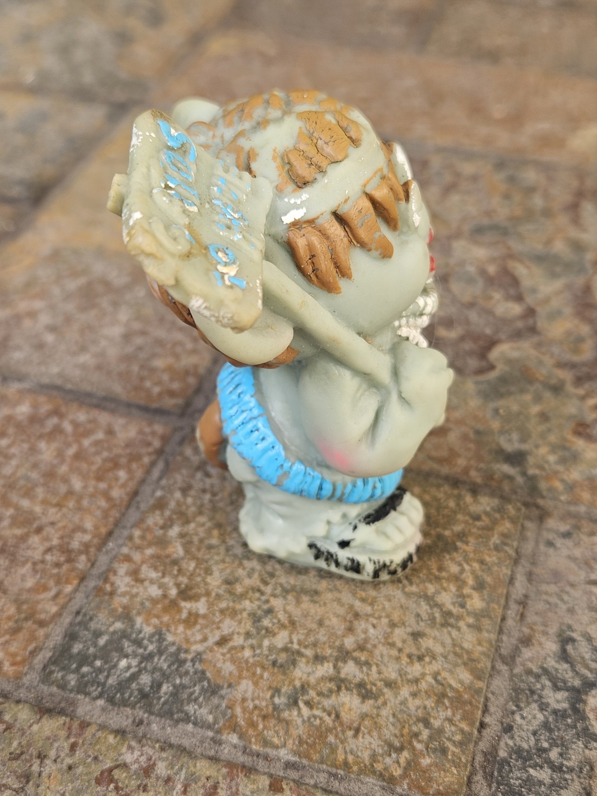 Vintage Hippie “Peace & Love” Mouse Rubber Figurine Mexico