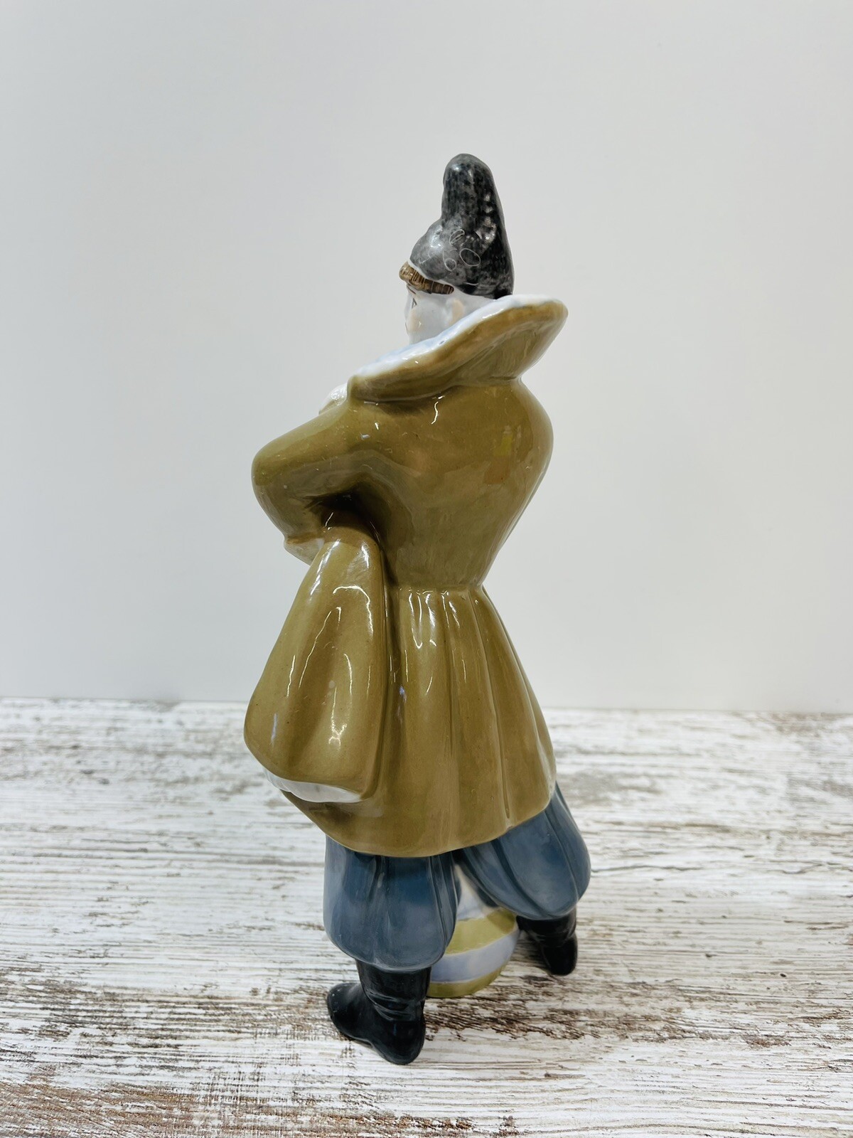 Rare Vtg 1980s USSR Statue Figurine Kiev Man Monkey Porcelain Marked Stamped