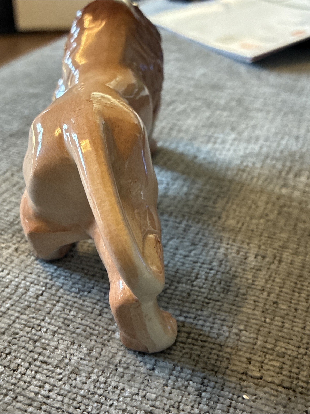 Vintage Ceramic Lusterware Lion Handcrafted In Brazil