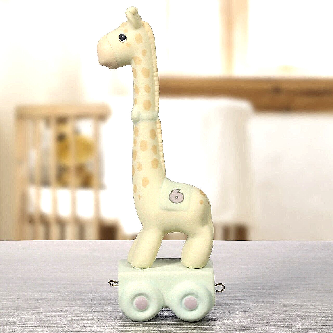 ⌘SALE⌘ New PRECIOUS MOMENTS Figurine Baby Train Car Toy Giraffe 6 Sixth Birthday
