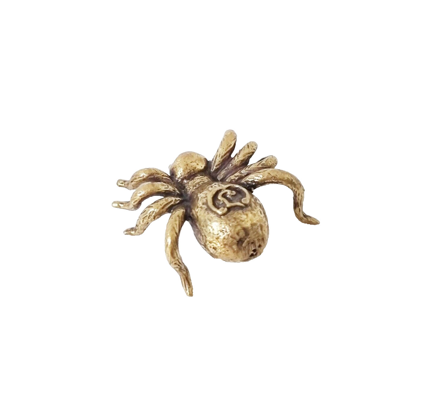 1 x Gold Mini Spider Figurine Insect Animal Decor Halloween Collect Model Carry