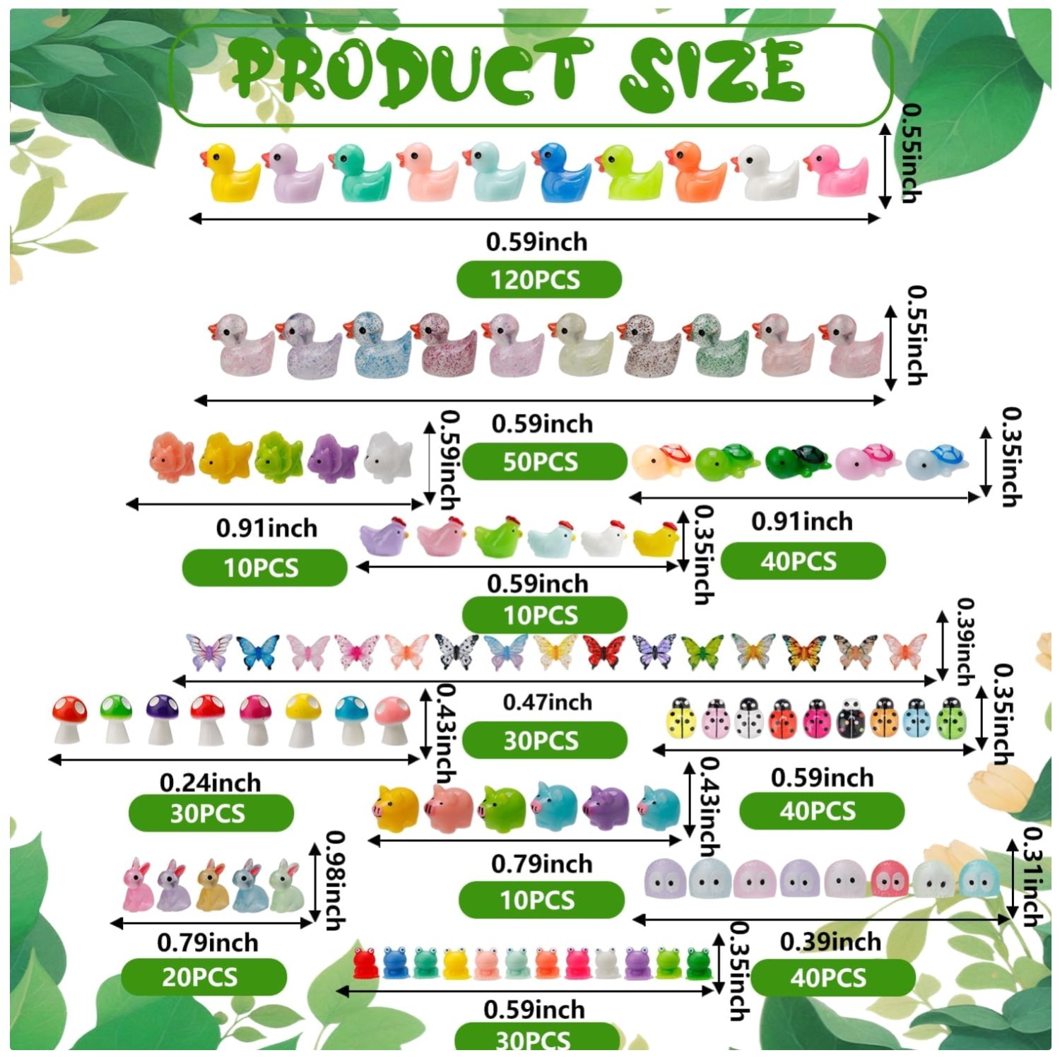 Resin Mini Animals Collection – 420 Pcs