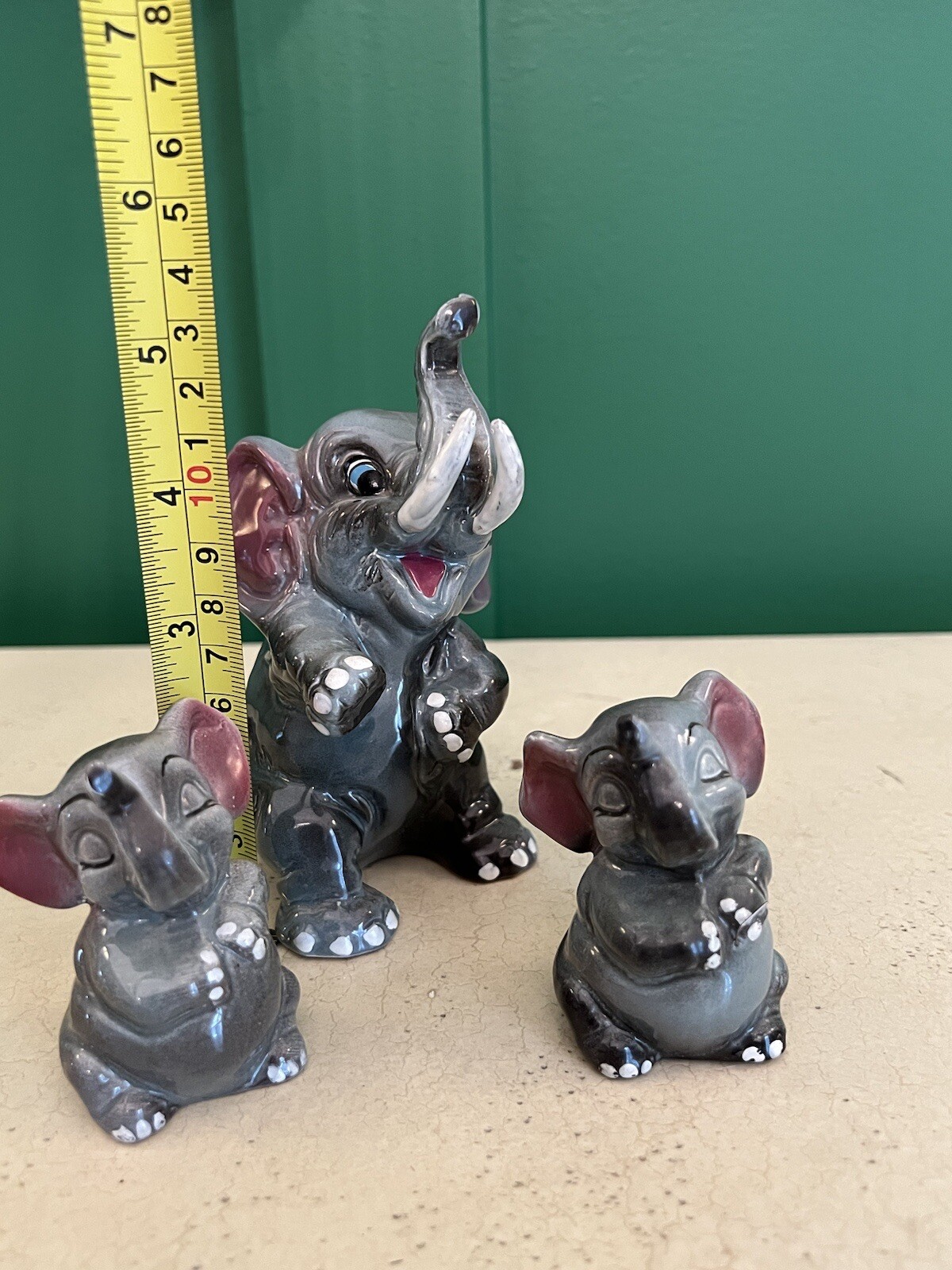 VINTAGE Kreiss Elephants Mama and two Babies RARE set