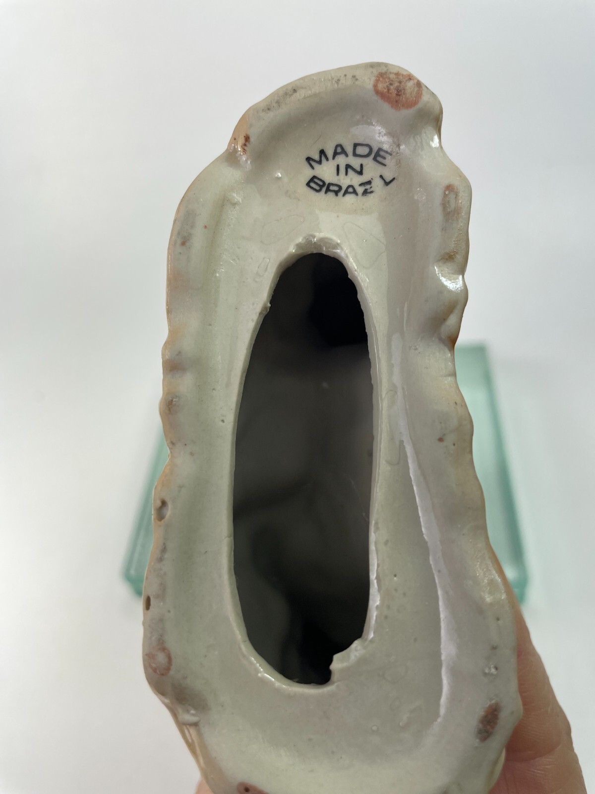 Vintage Stallion Horse Figurine Iridescent Glaze Prancing Festival Brazil Ad5