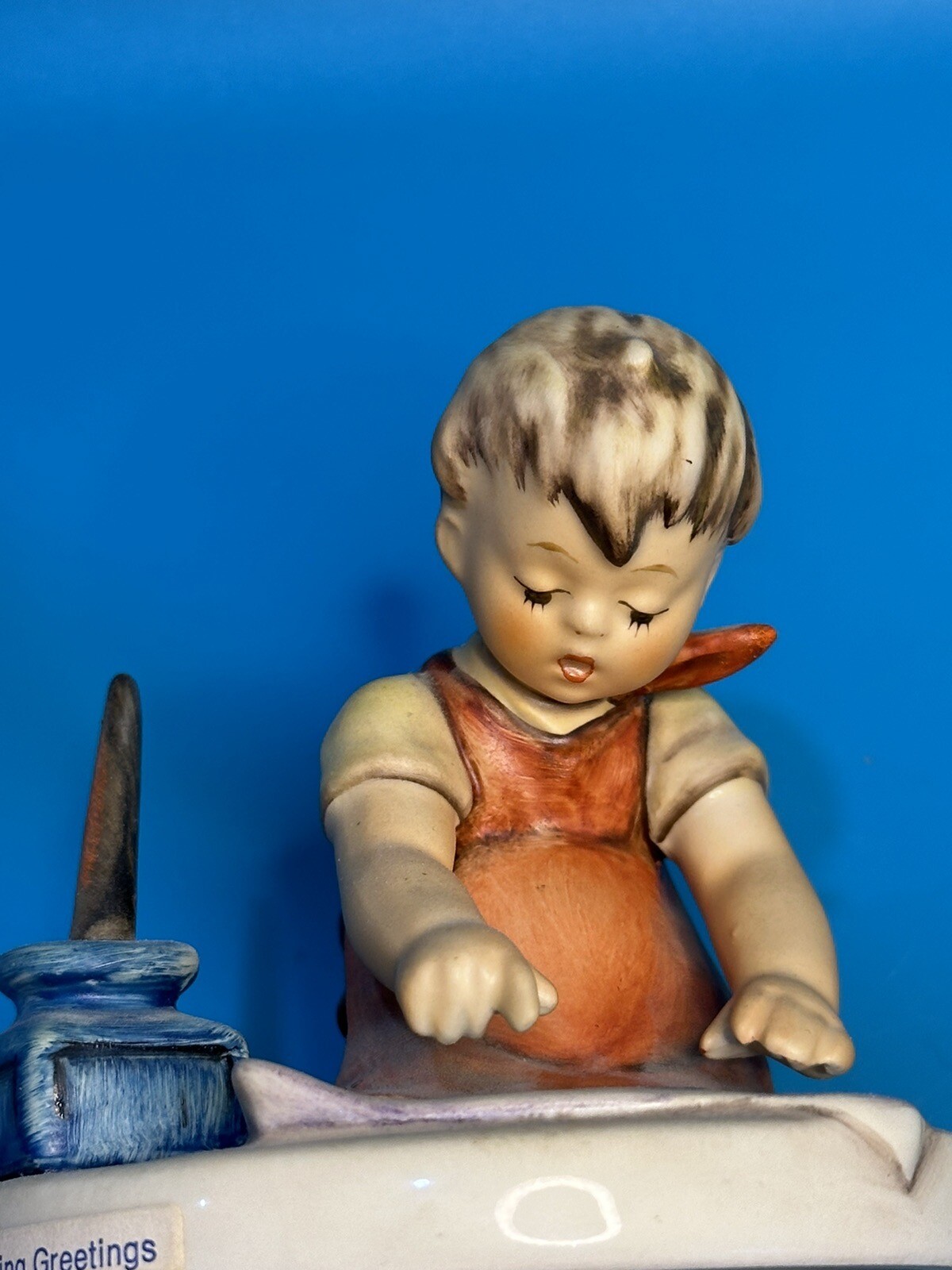 Vintage Goebel Hummel Figurine “With Loving Greetings” Hum 309 TMK-6 Blue RARE