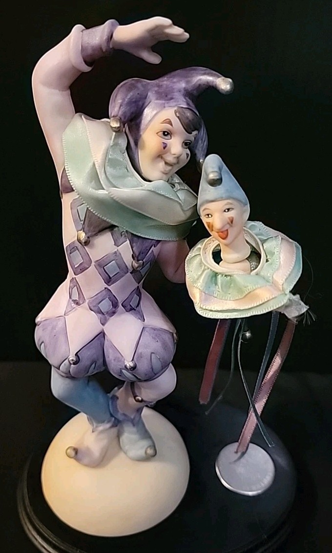 The Entertainers Jester & Puppet By Ellen Williams Vintage 1987 Limited Edition