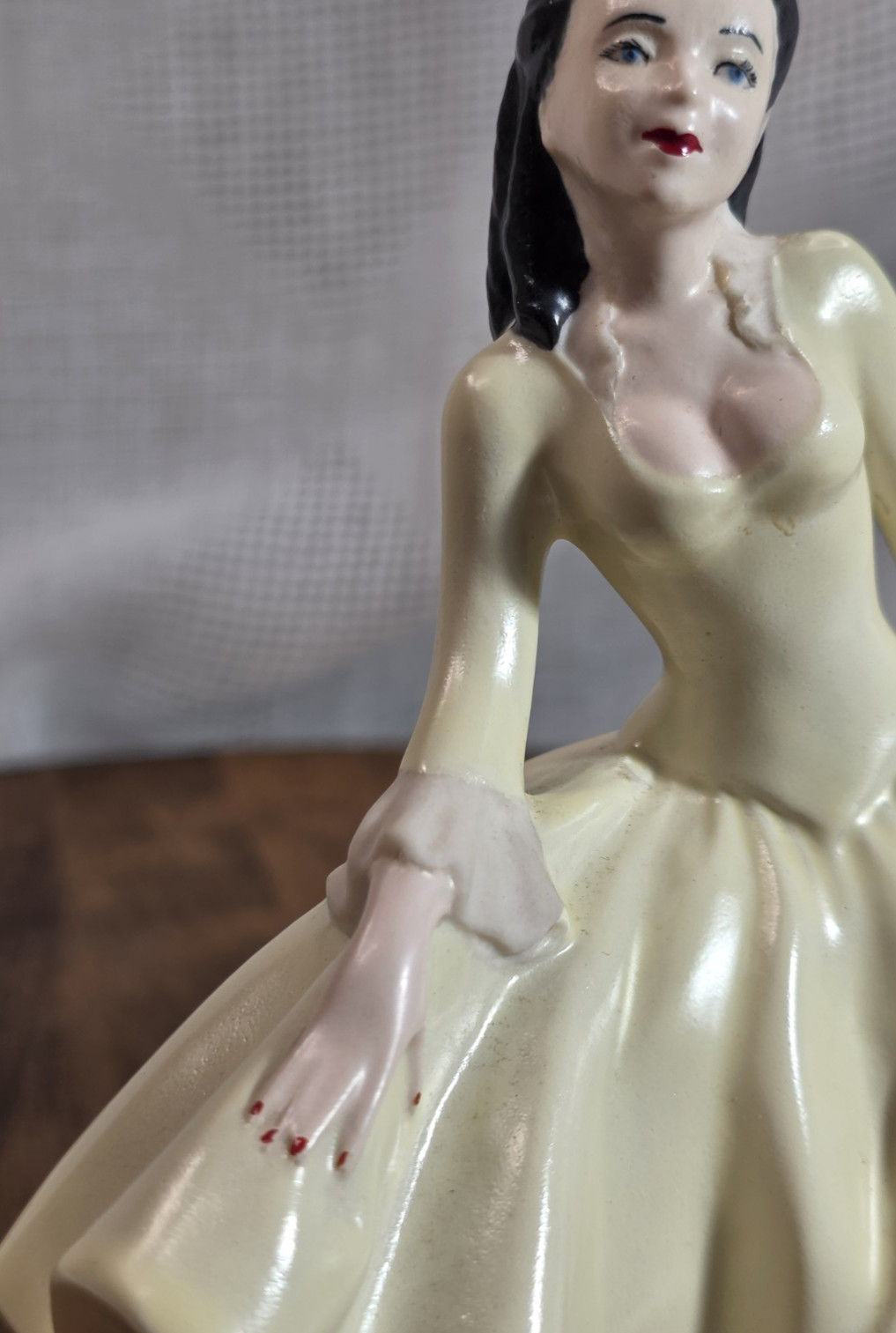 VTG MCM Edith King Original Ceramic Lady Figurine Kathy 1951 Coquette Cottagecor