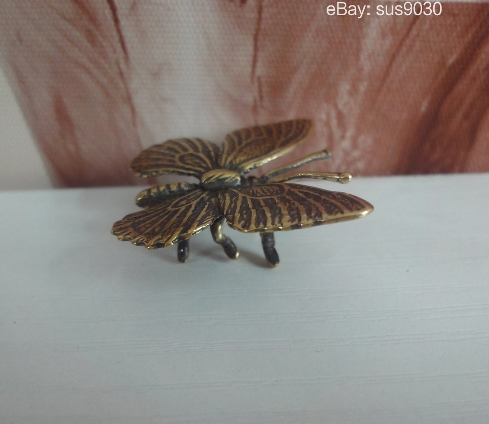 Mini Brass Butterfly Figurine Garden Decor