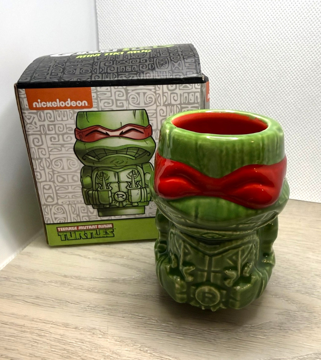 TMNT Raphael Geeki Tikis Mini Mug 2017 Loot Crate Exclusive stackable Turtle cup